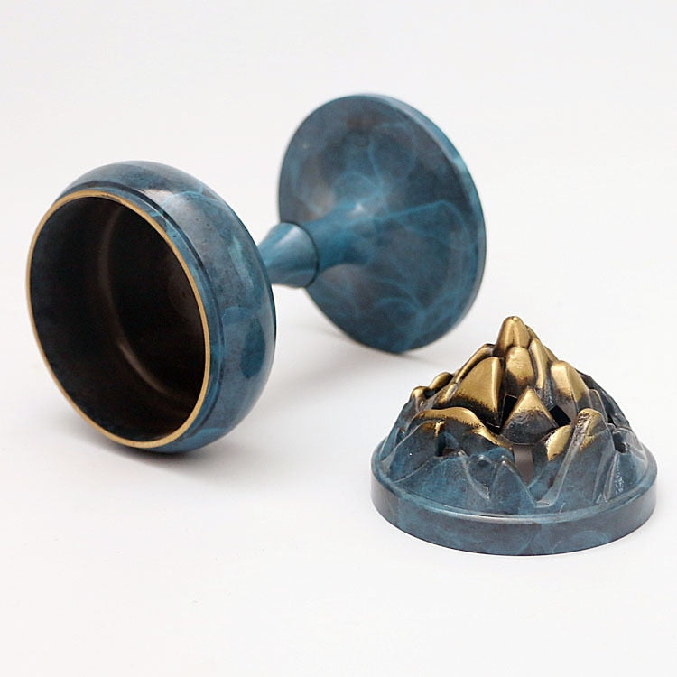 【山の香 Mountain Incense holder】虹色の硝子水晶 お香立て 香炉 中国 お香 癒し 瞑想 ヨガ リラックス
