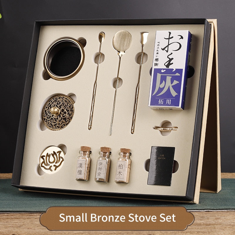 【初贈の香 First Gift Traditional Insence Kit】中国お香セット 香炉 丸型 ゴールド アロマ インセンス 雑貨 癒し  瞑想 ヨガ リラックス 禅 ギフト